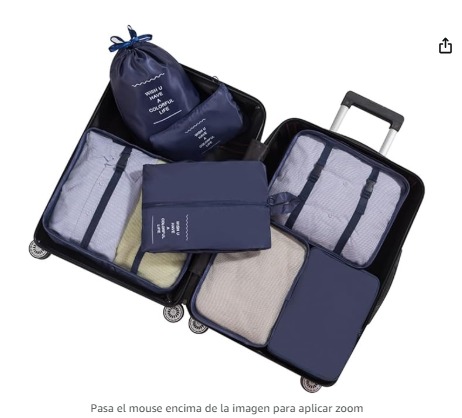 Miniatura 4 de Maleta de viaje + kit organizador x7